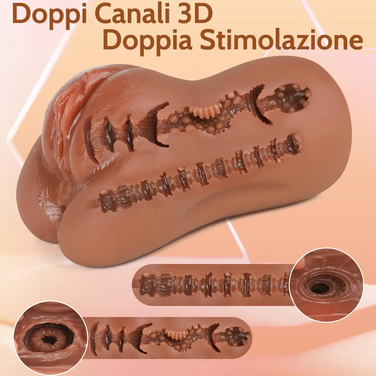 Sex Toys Masturbtore per Uomini Realistico - 710g Masturbatori Maschili 3D con Stretto Anale e Vagina Realistica Sex Toy Masturazione Realistico Uomo Vagina Finta Sex Toysper per Uomini Giochi Rrotici
