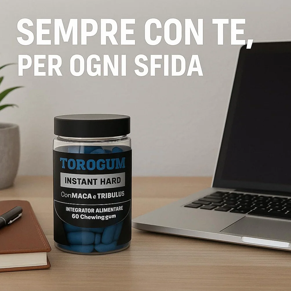 AlohaLabs ToroGum 60 PILLOLE BLU Integratore Uomo Forza Energia Resistenza Performance Massime Gomme Masticare Azione Rapida Potente Maca Taurina Tribulus Terrestris