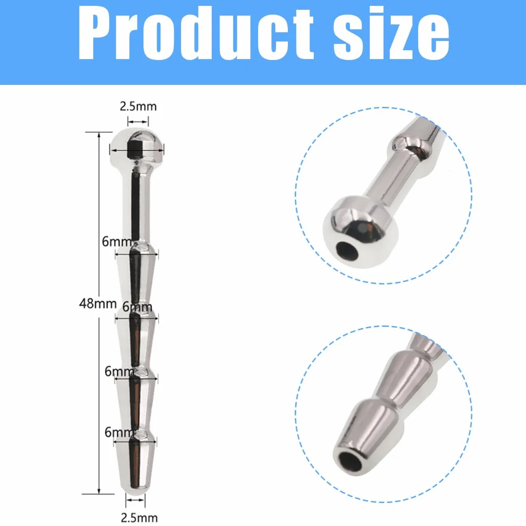 Dilatatore Uretra Uomo Filettato Acciaio Inossidabile 6mm Plug Pene