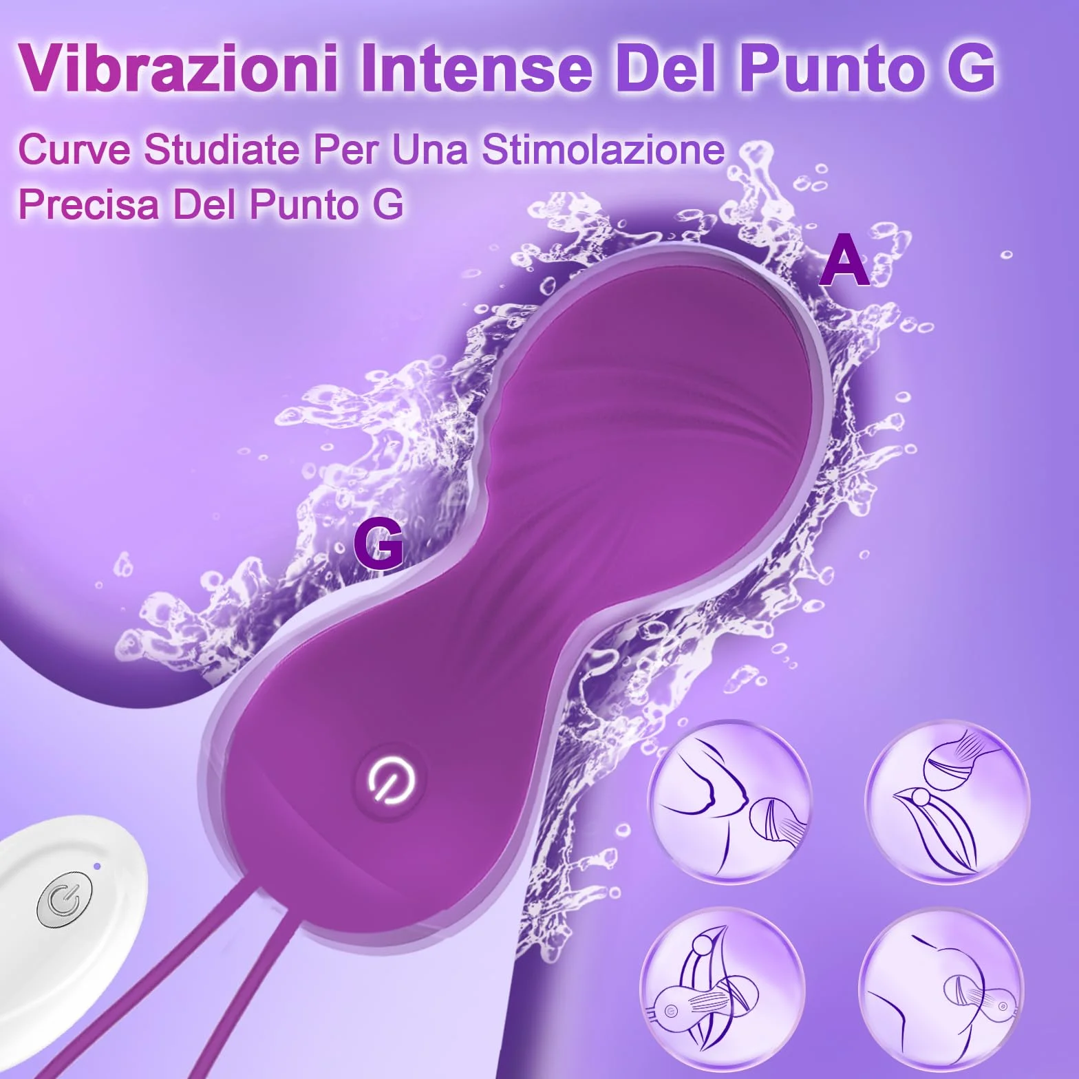 Vibratoreper Donna Professionale Ovetto Vibrante Donna Telecomando Vibratore Vibratoriper Donne 3 IN 1 Palline di Kegel Sex Toys con 10 Modalità, Esercizi Per il Pavimento Pelvico Sexytoysys Donna