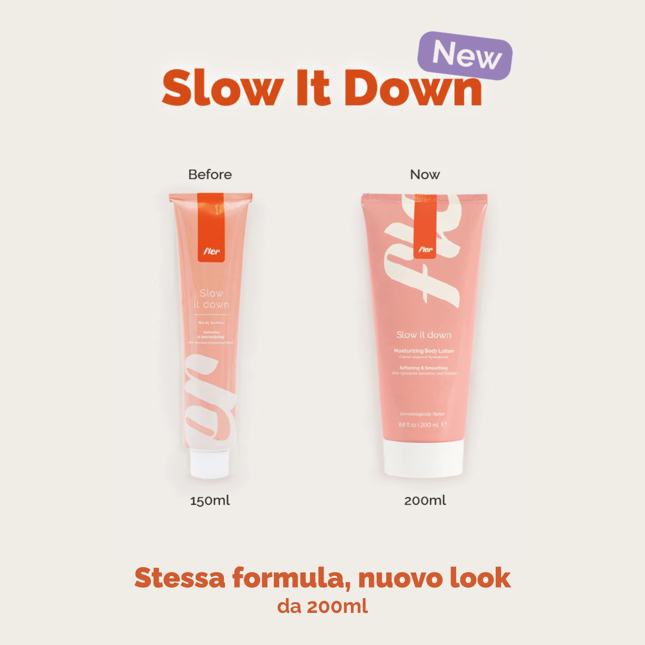 Fler Slow It Down Crema Corpo Idratante con Attivo Ritardante 200ml