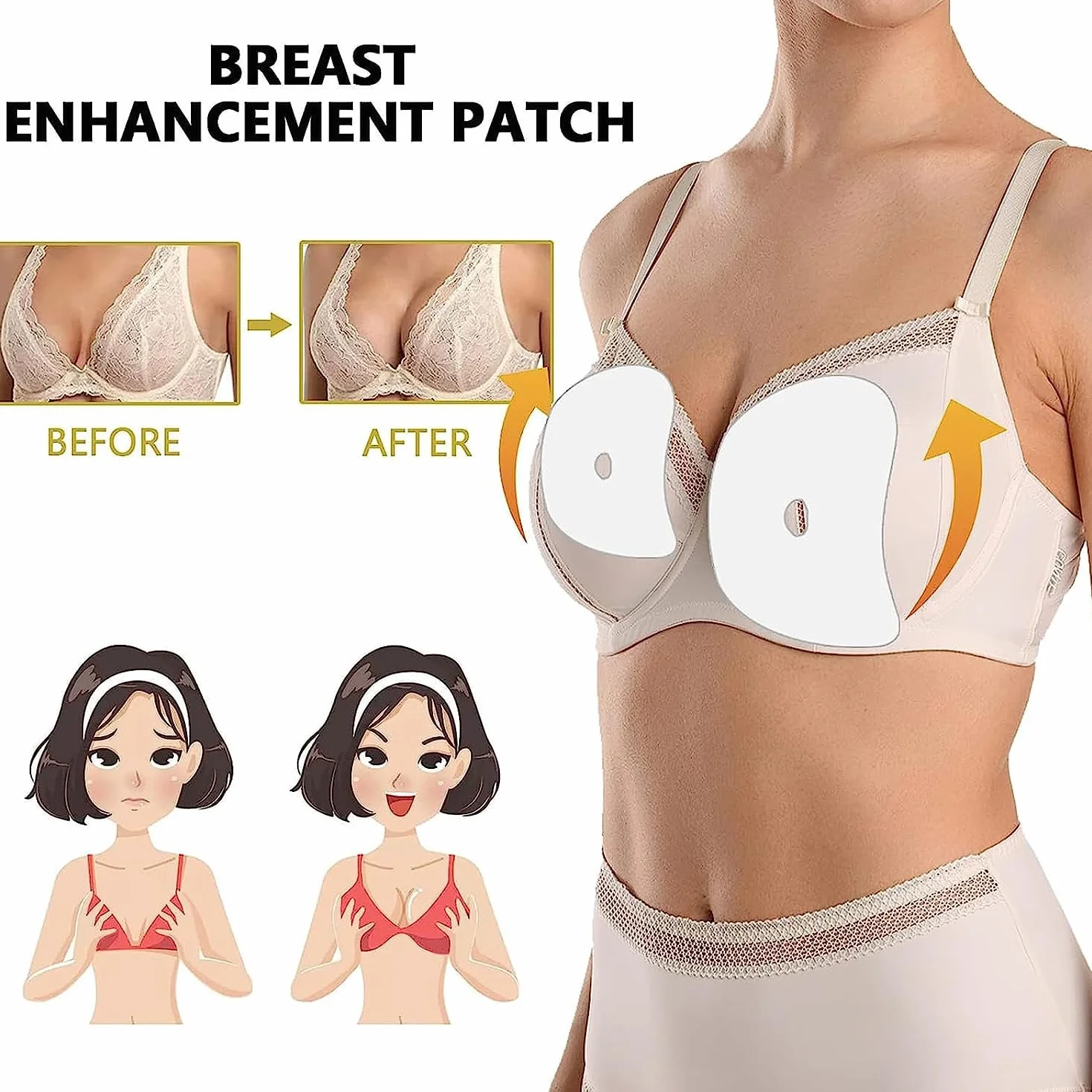 Patch per il miglioramento del seno allo zenzero, sollevamento verticale, rassodante (1 scatola)