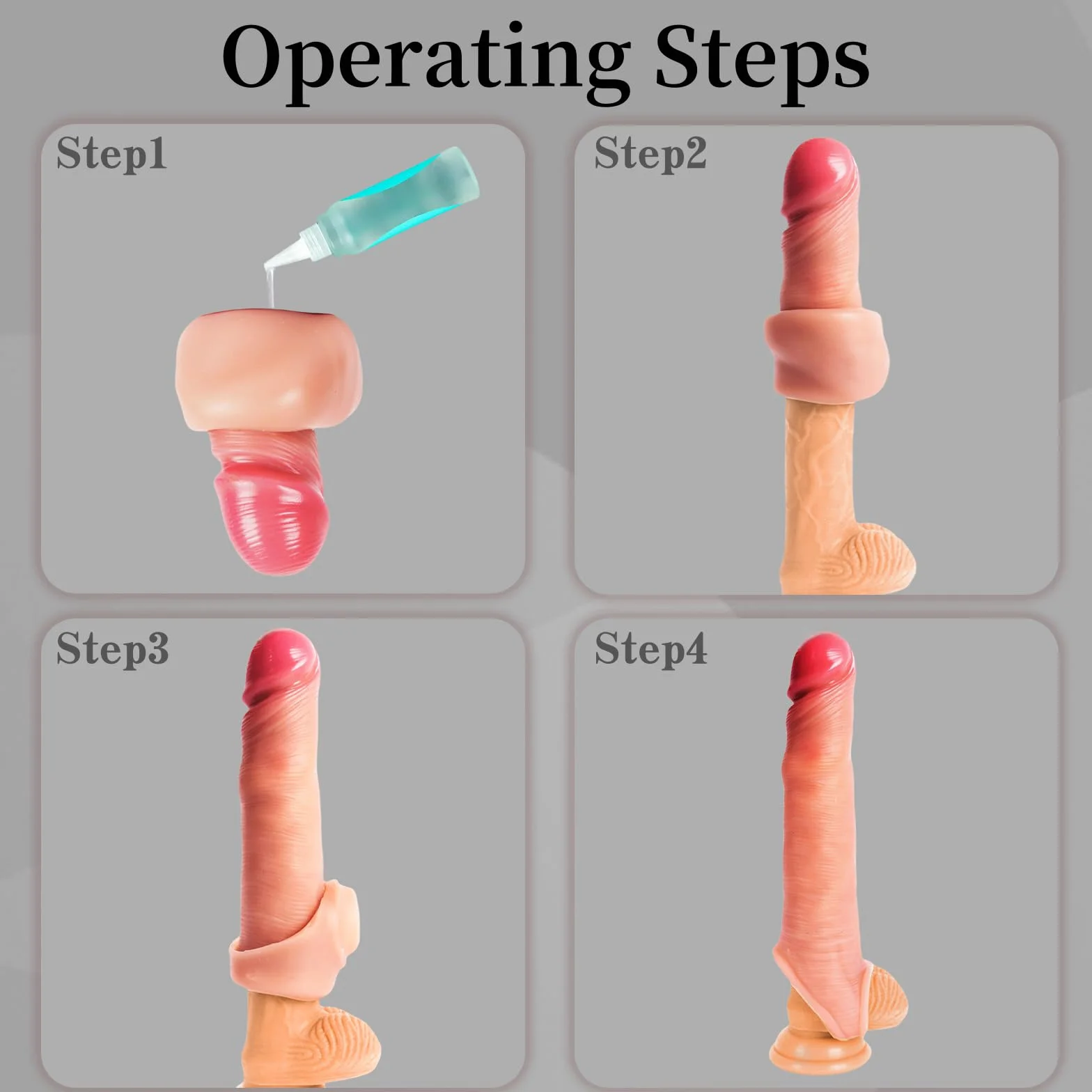 Guaina Fallica, Guaina Pene Indossabili Morbido, Peni Fallica Indossabili Allunga Uomo Testicoli Anello Pene, Masturbtore per Sexy Toys Giochi Erotiici Coppie