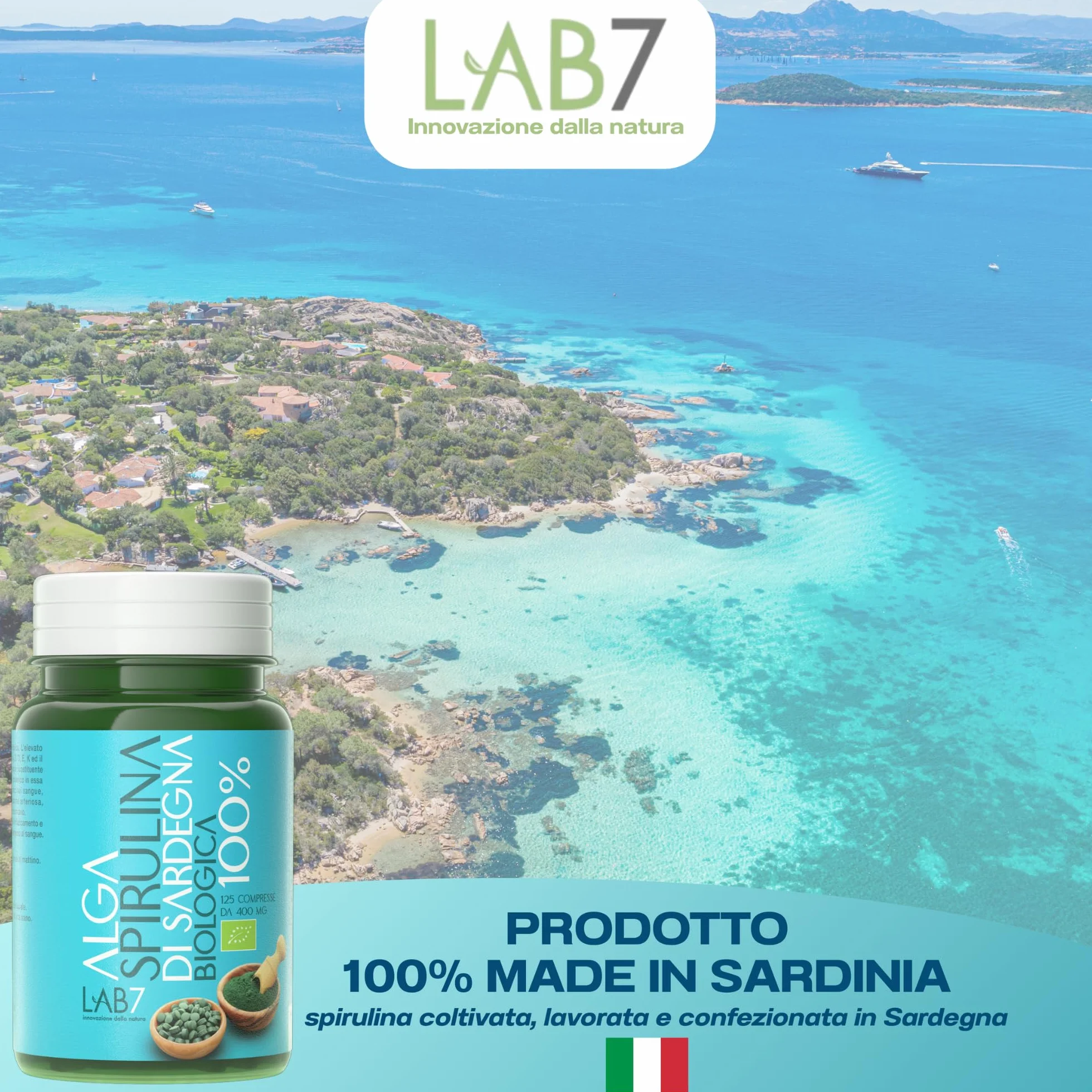 Spirulina Bio 125 Compresse 400 mg Integratore Difese Immunitarie Fonte di Energia