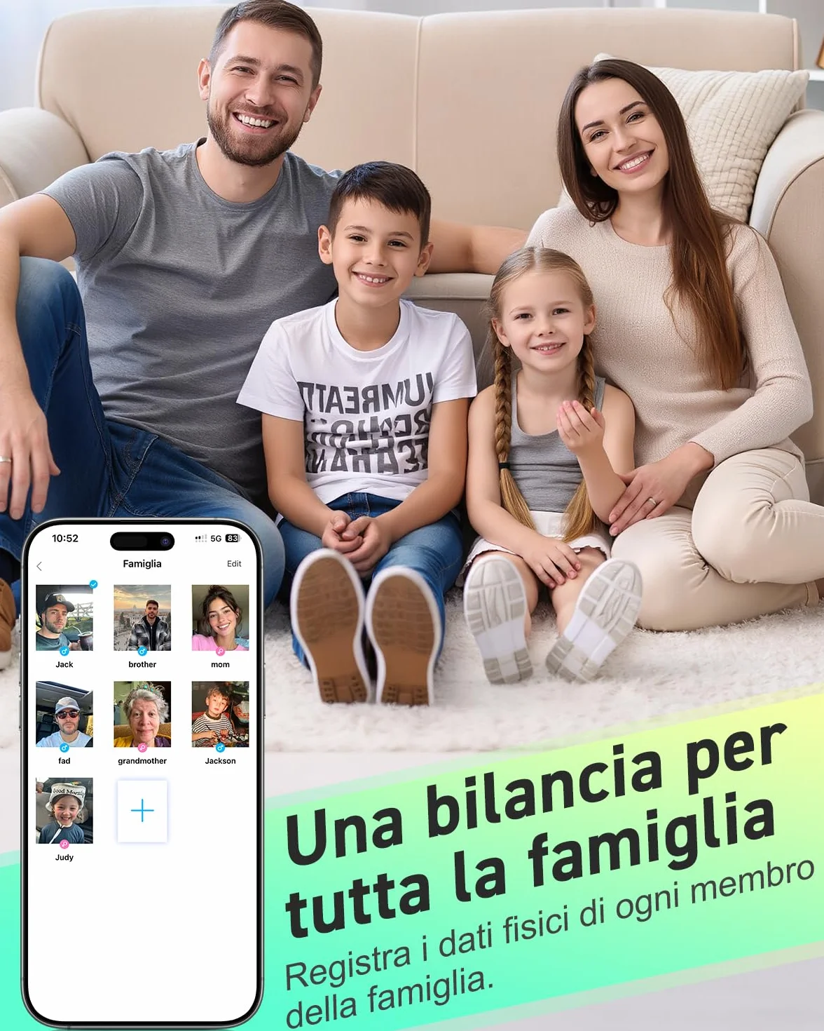 INSMART Bilancia Pesapersone Digitale Professionale Bluetooth 180KG 16 Indici