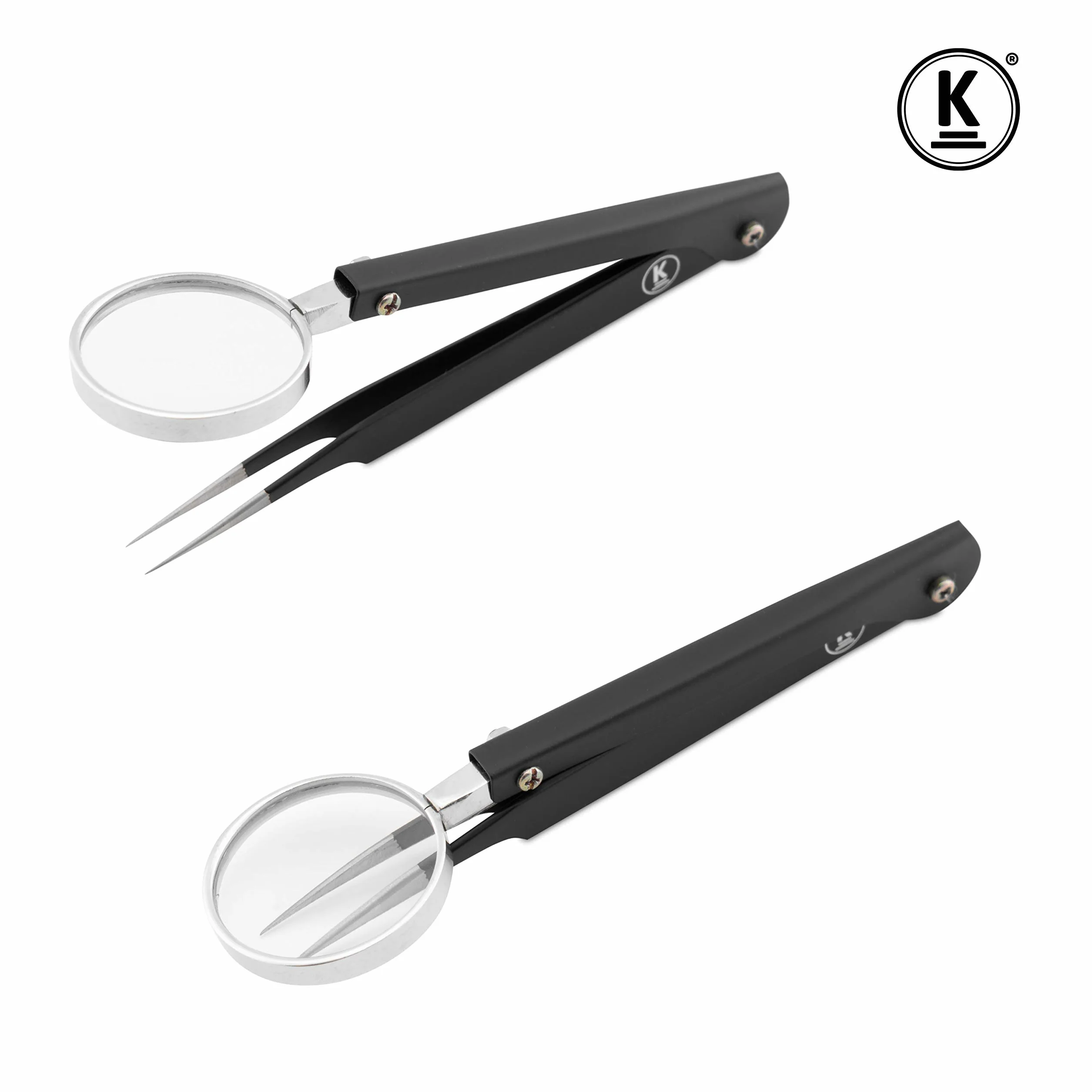 K-Pro Pinzetta con Lente D'Ingrandimento - Pinzette Multifunzionali in Acciaio