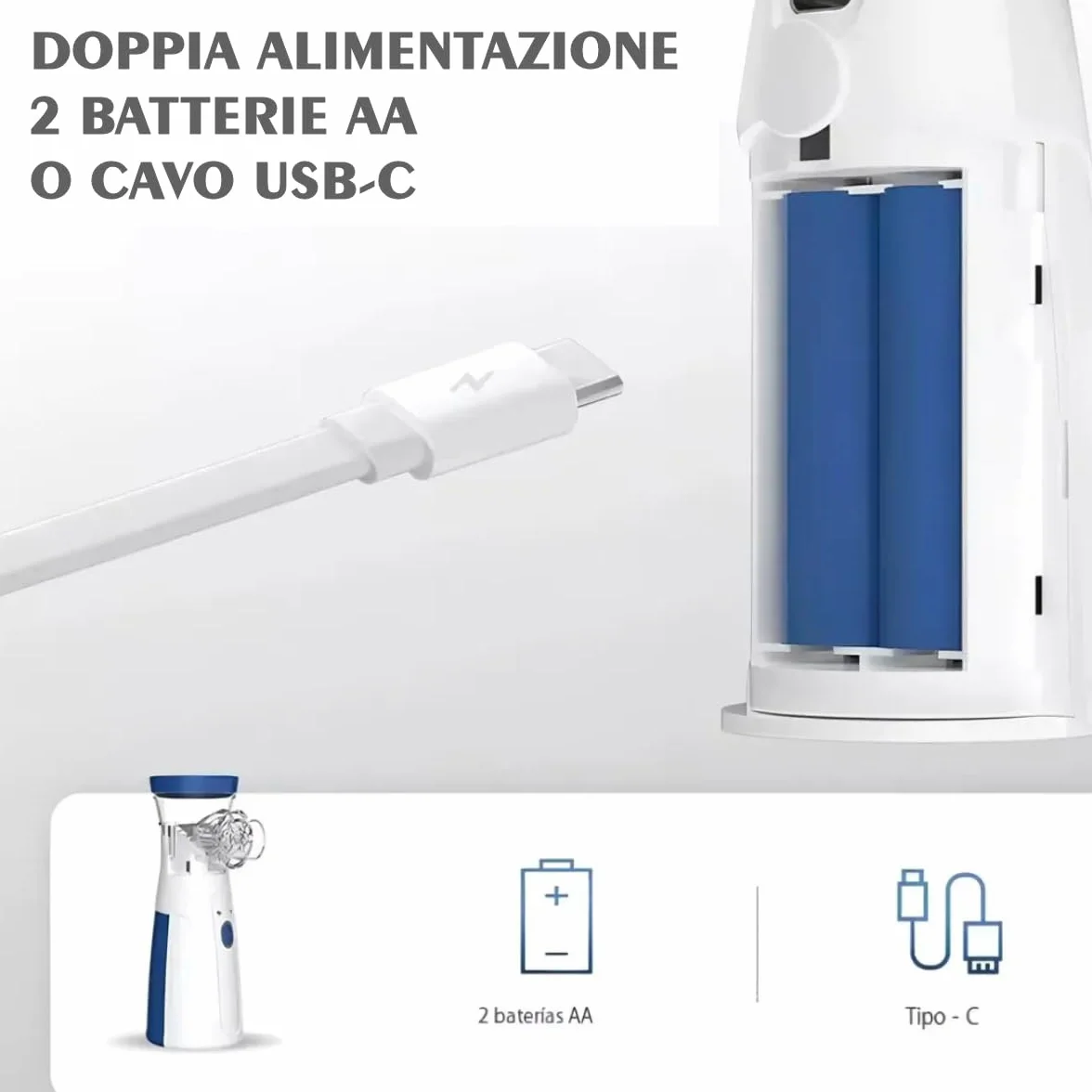 Przenośny nebulizator ultradźwiękowy USB z maskami dla dorosłych i dzieci