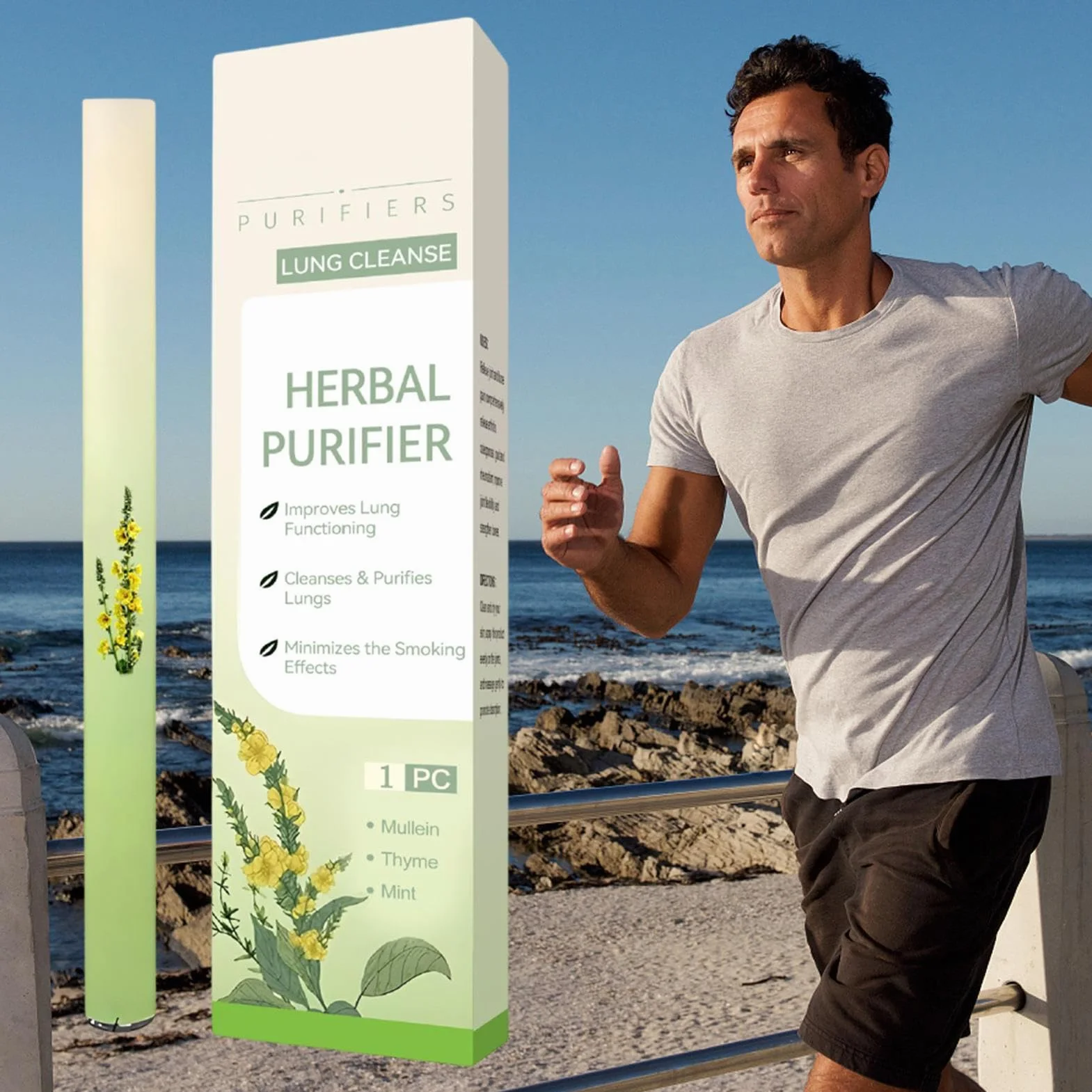 2 Purificatori Polmonari a base di Verbasco, Diffusori a Penna a Bases di Erbe Migliorati per Alleviare lo Stress, Inalatori Naturali per Respirare Meglio, Diffusore a Base di Verbasco Botanico