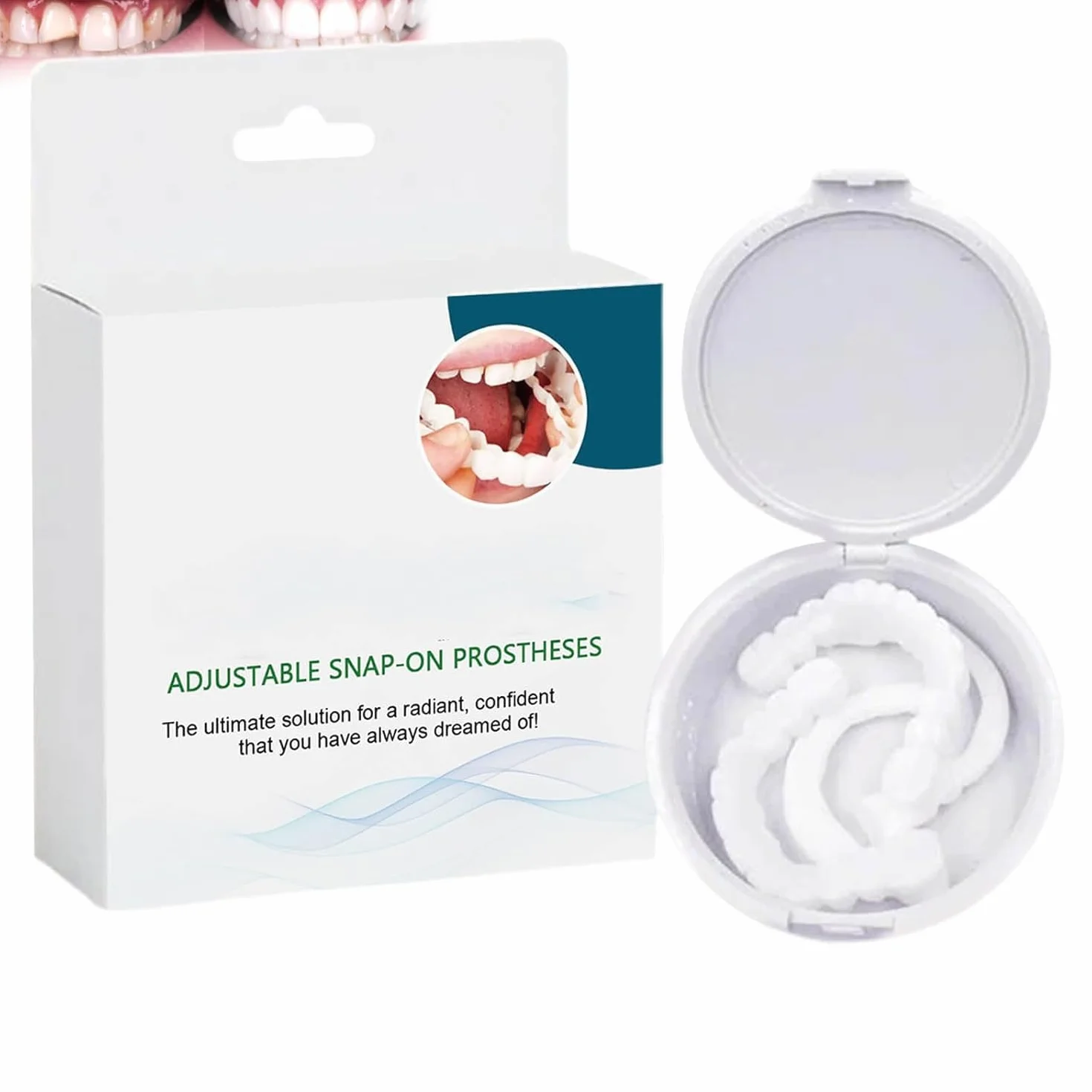 Protesi in silicone ultrasottili con fibbia regolabile per denti invisibili