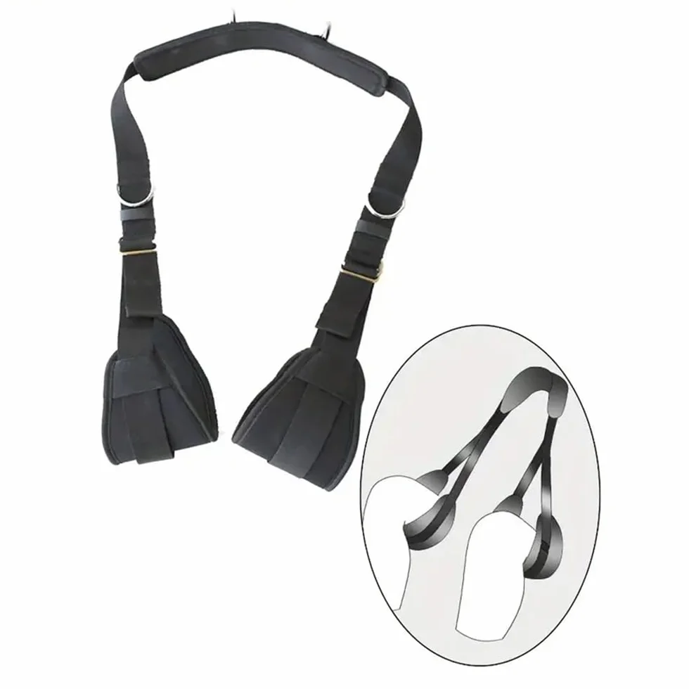 1 set di set sportivi per esercizi per gambe yoga in nylon nero per esercizi per le gambe