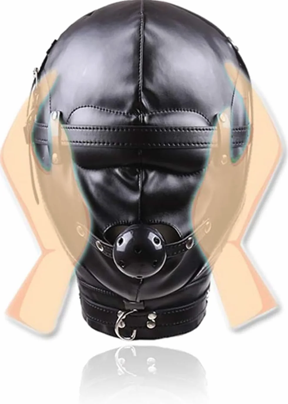 C0splay Maschera nera elasticizzata per occhi Copricapo esotico