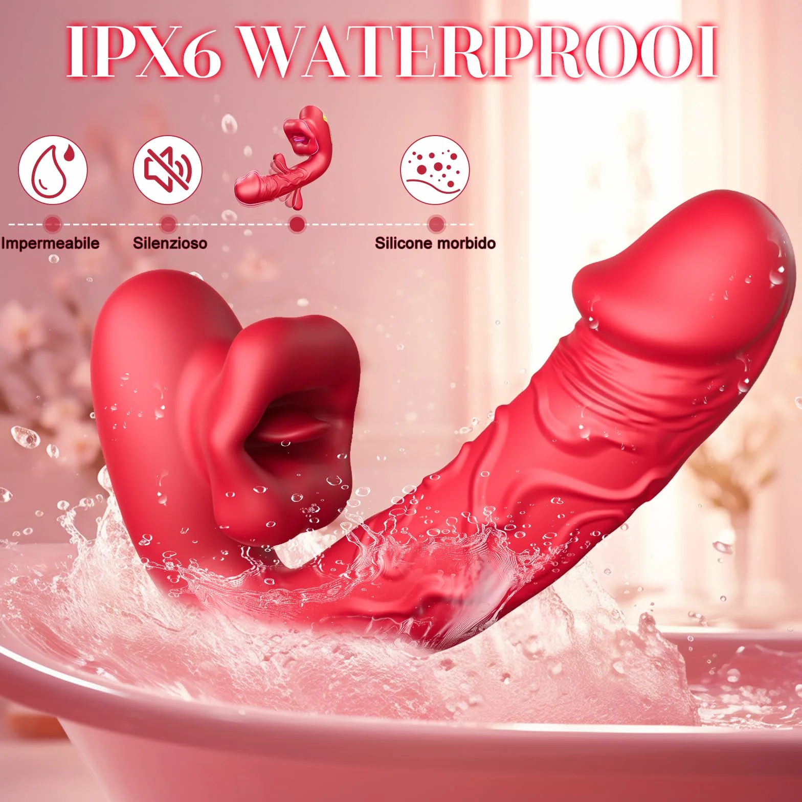 Vibratoreper Donna Professionale Sex toys - Vibratore Clitoride Dildo Vibratore Con 10 Modalità Sbattere & Vibrare & Leccare & Mordere,Lingua Vibrante Vibratore Anale Sexytoysys Donna Coppia