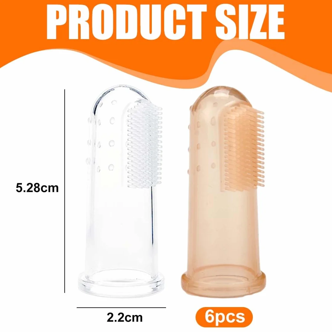Spazzolino Da Dito In Silicone | Senza Bpa | Set De 6 | Bambini Da Dito, Training Brush & Primo Spazzolino | Accessori Per Bambini Sicuri E Di Alta Qualità