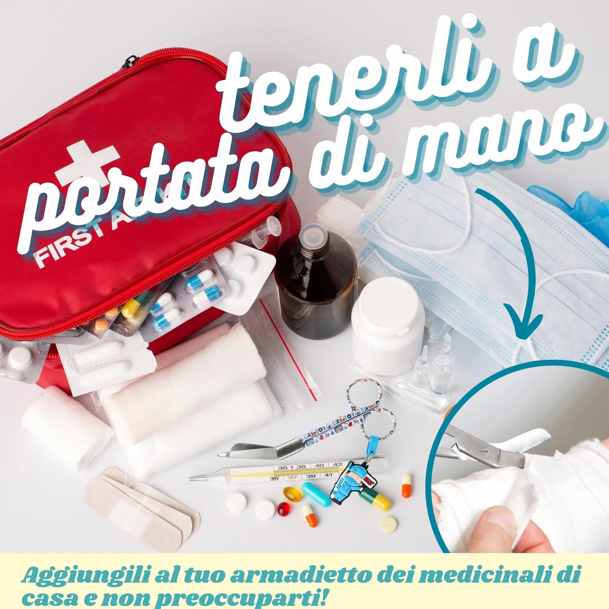 Forbici Infermiere Professionali Curve per Bendaggio - Ph Pro Heat