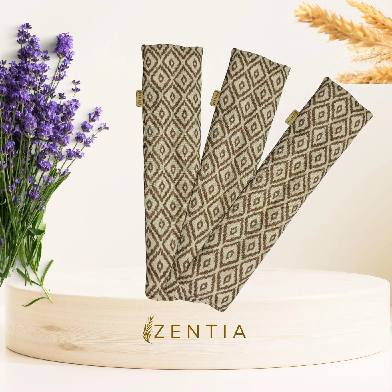 Sacco Semi Microonde 12x50cm Lavanda, 100% Cotone - Borsa Termica Calore e Freddo - Cuscino Cervical Grande