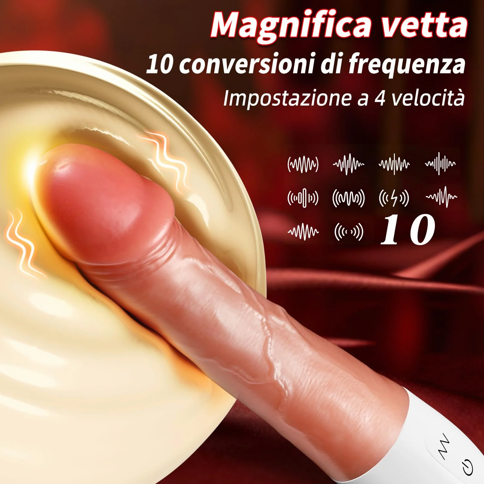 vibratoreper donna realistico dildo vibratore con 10 modalità di vibrazione. sexytoysys donna sessuale adatto alla stimolazione vaginale, anale, clitoridea, dei capezzoli e del pene