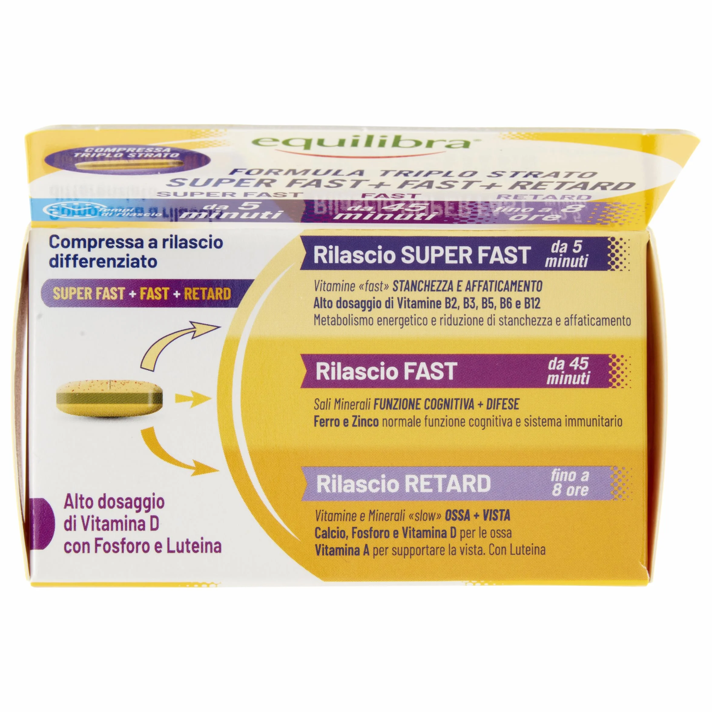 Equilibra Multivitamine e Minerali 50+ Rilascio Prolungato 30 Compresse Triplo Strato