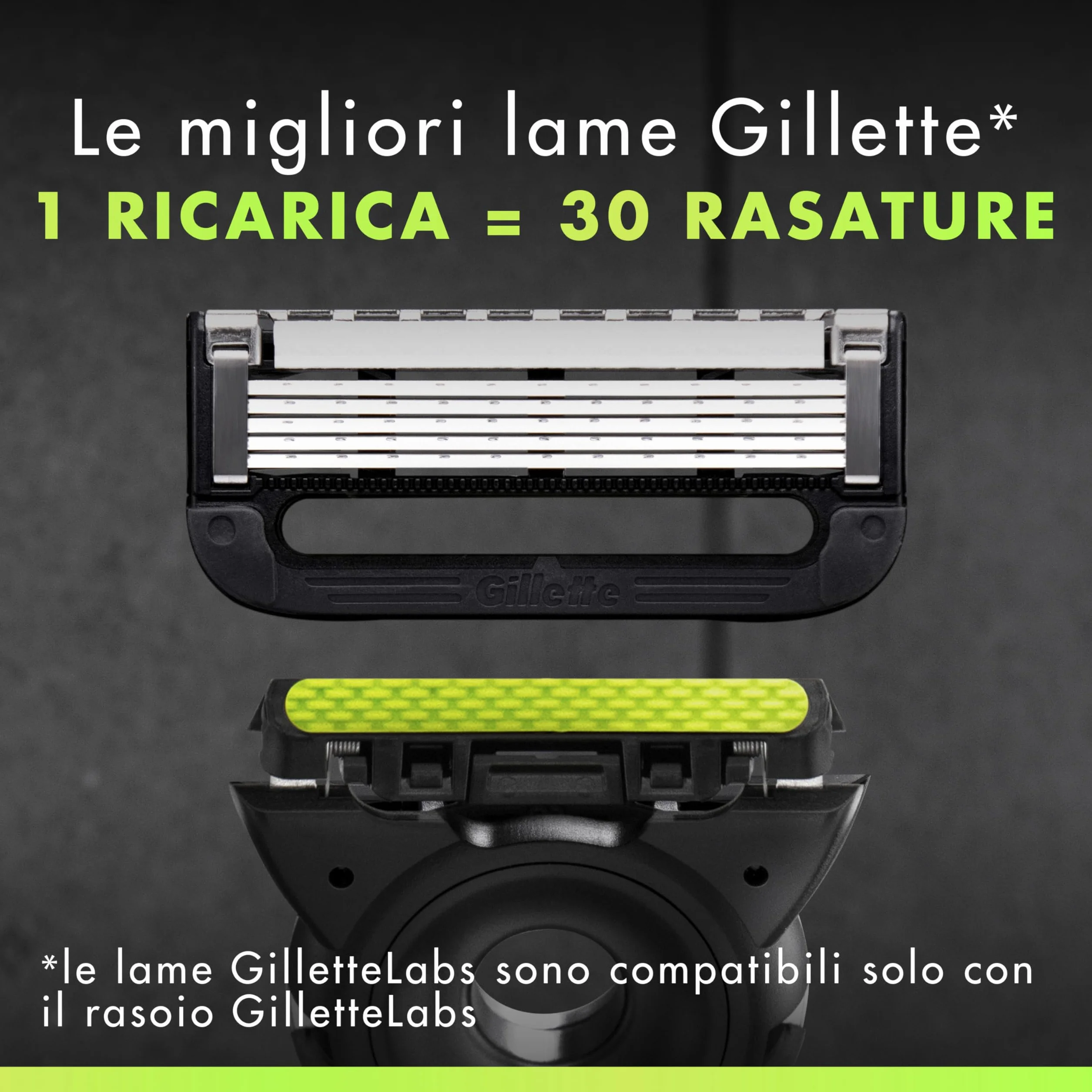 Gillette Labs Lamette di Ricambio per Rasoio da Uomo, Confezione da 10, Compatibili con Gillette Labs con Barra Esfoliante e Heated Razor, Rasatura Profonda Uomo, Lame di Precisione