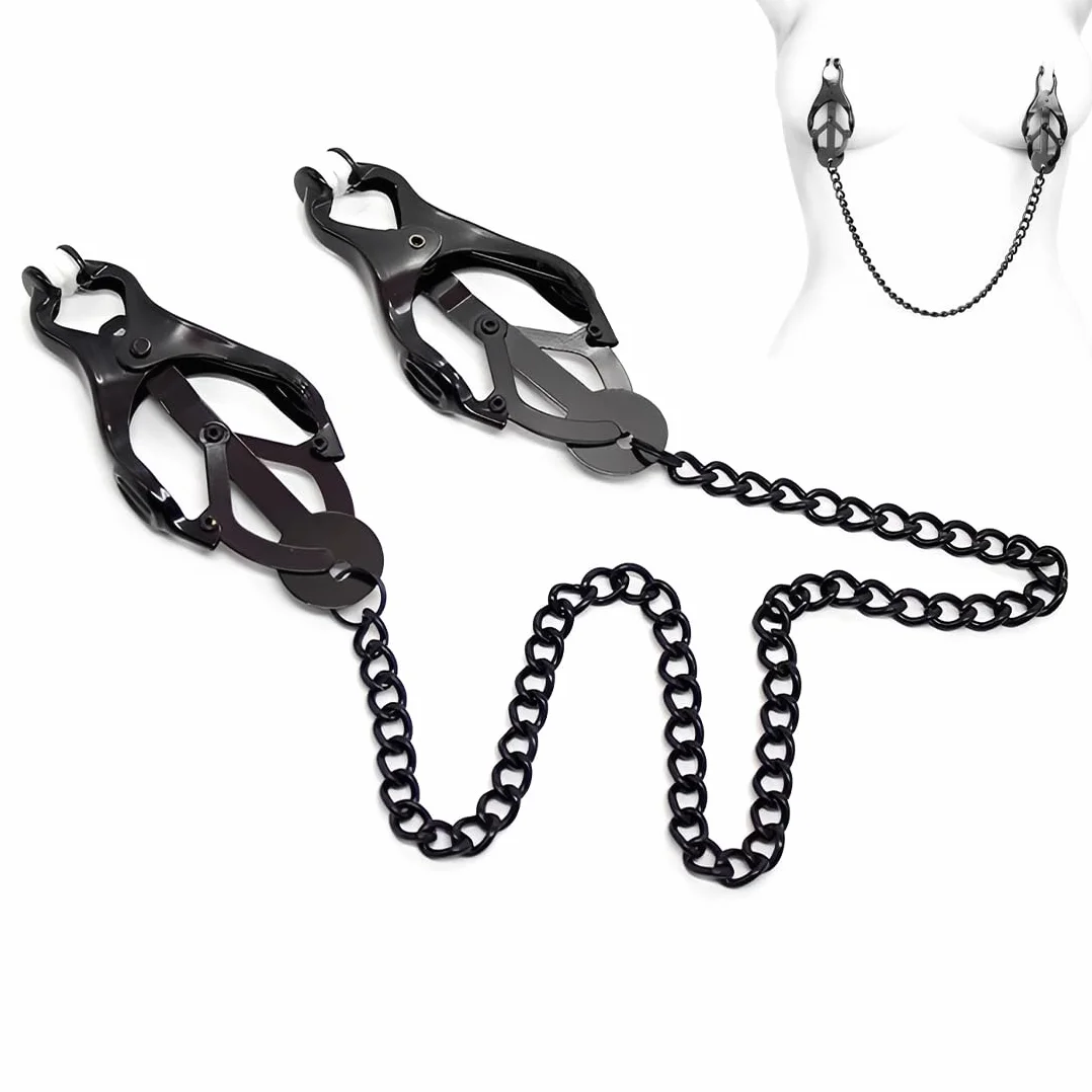 Pinze Capezzoli,Giocattoli Intensi per Capezzoli per Uomini e Donne,Sex Toys,Regali per Coppie (Nero)