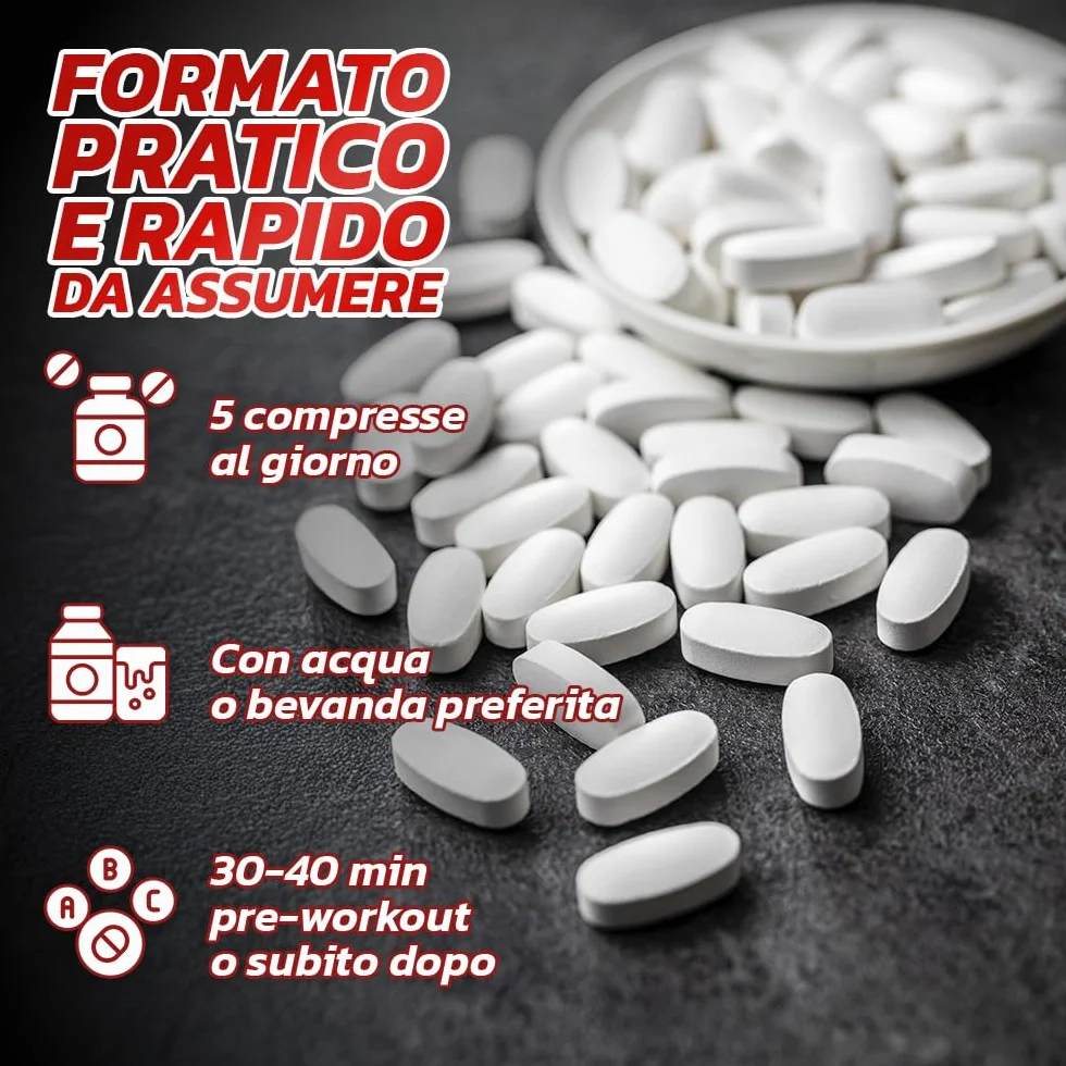 PROLABS – Bcaa Aminoacidi Ramificati Compresse 8.1.1, Amminoacidi 100% Veg con Vitamina B6, B1 e L-Leucina (8 parti) Crescita e Recupero Muscolare, Integratore Post e Pre Workout, 150 Tablet (1000 mg)