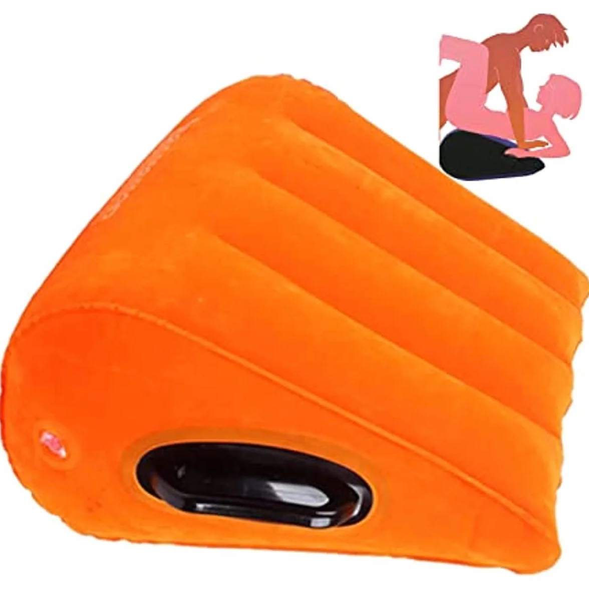 Cuscino Gonfiabile Arancione per Dormire e Campeggio