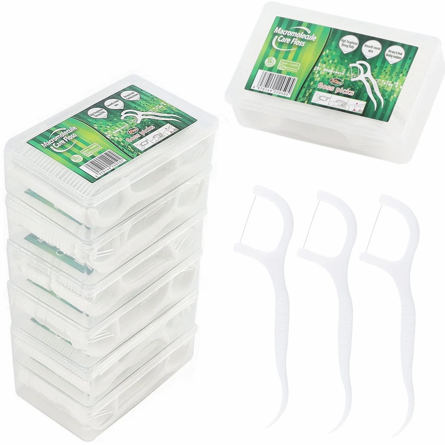 Filo interdentale per filo interdentale, filo dentale/dentale Flosser con design a Y, filo interdentale usa e getta (300 pezzi)