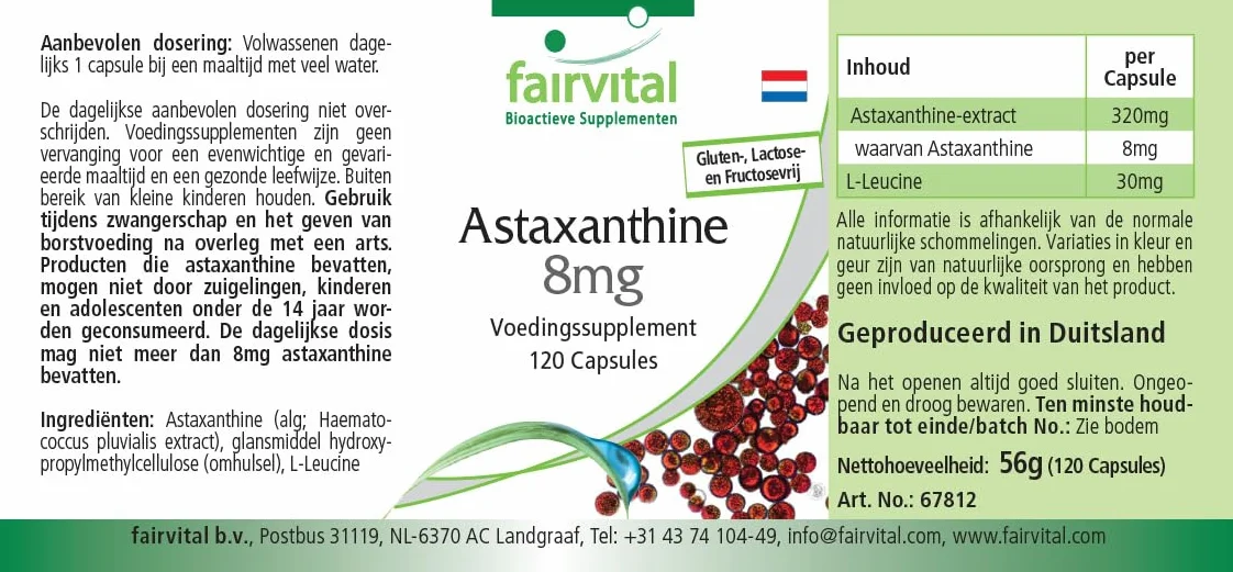 Astaxantina 45mg 120 capsule AstaPure® beadlets - alte dosi 2 mesi