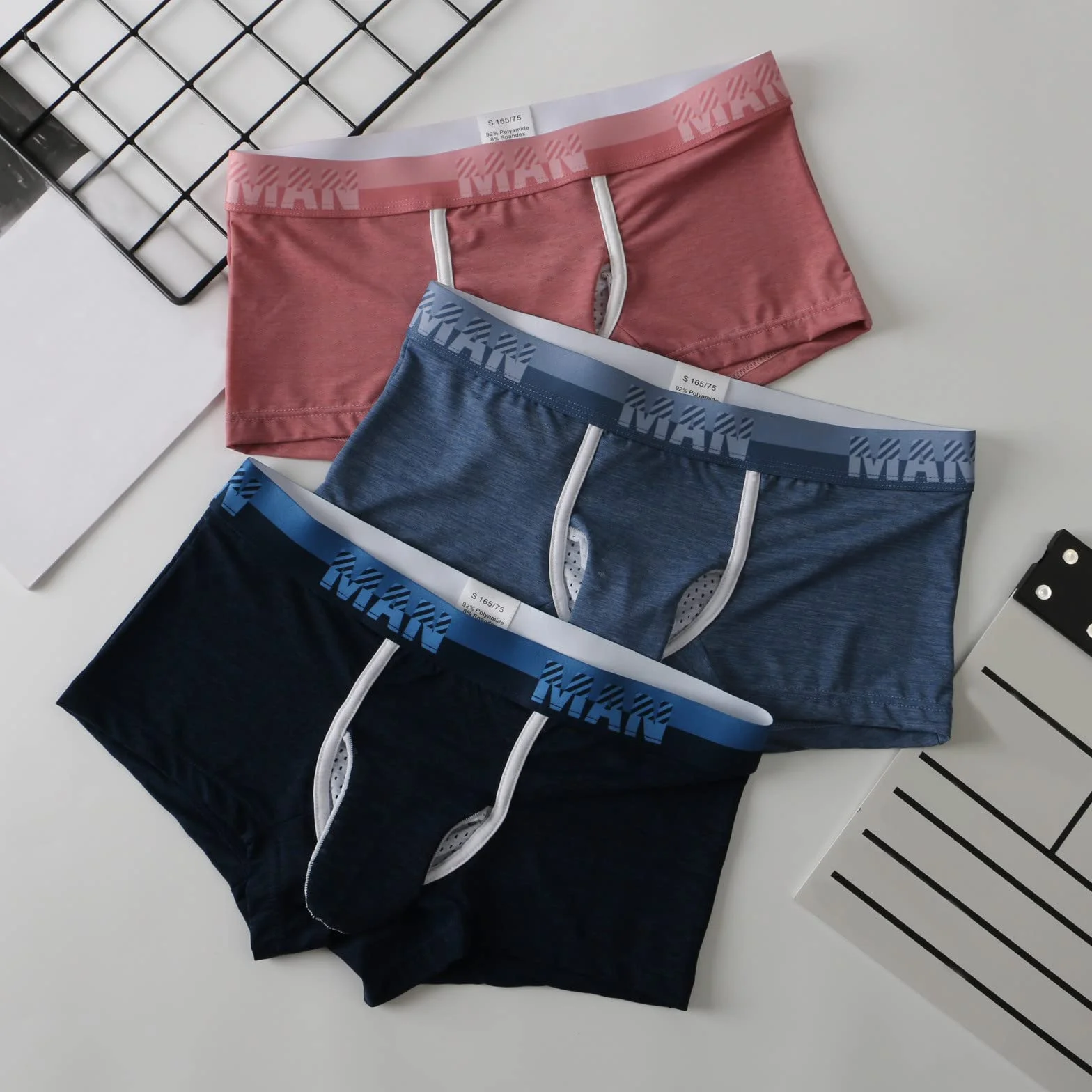 Mutande Uomo Sexy Mesh Elephant Trunk Breathable Boxer
