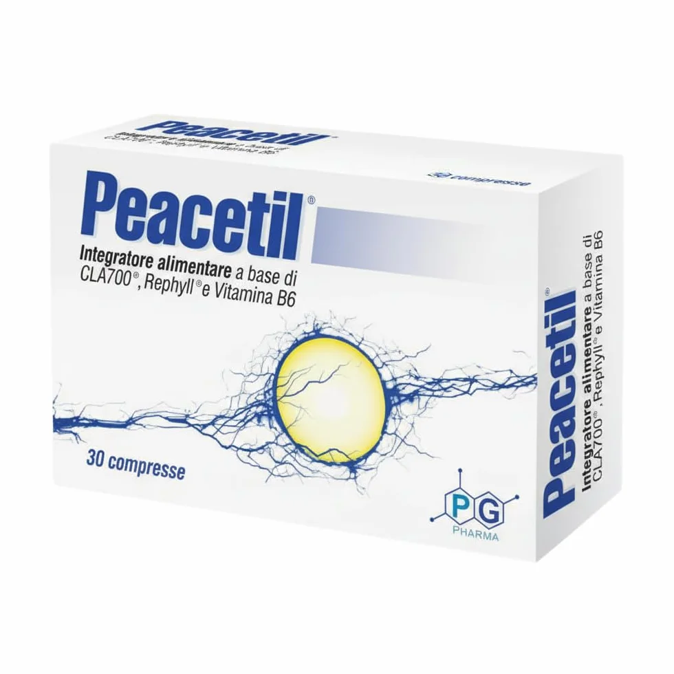 PG Pharma Integratore per Nervi Infiammati con L-Acetilcarnitina Curcumina Beta-Cariofillene Vitamina B6 30 Compresse