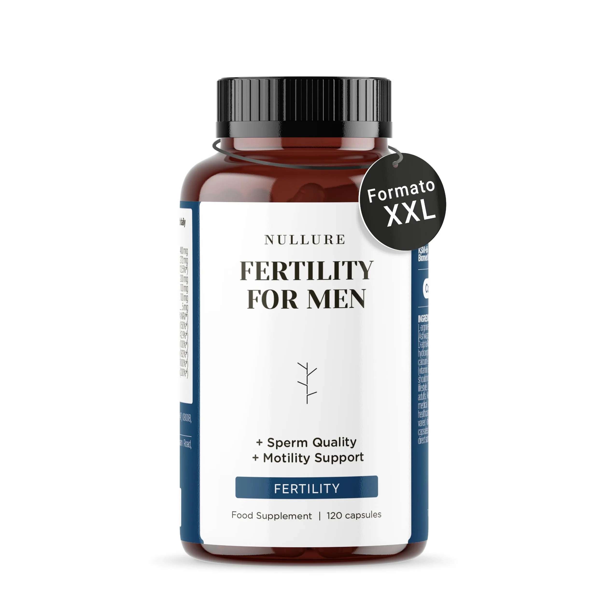 Nullure Integratore Fertilità Uomo L-Carnitina CoQ10 Arginina Zinco 120 Caps