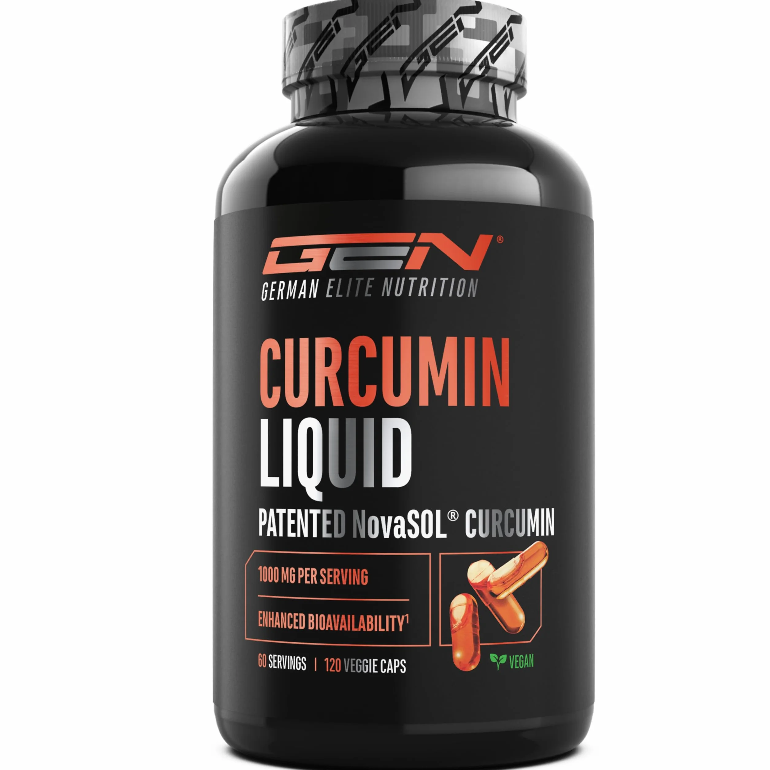 Curcuma NovaSol® 120 capsule liquide 1000 mg curcumina dose giornaliera tecnologia brevettata NovaSOL® biodisponibilità 185 volte superiore vegano