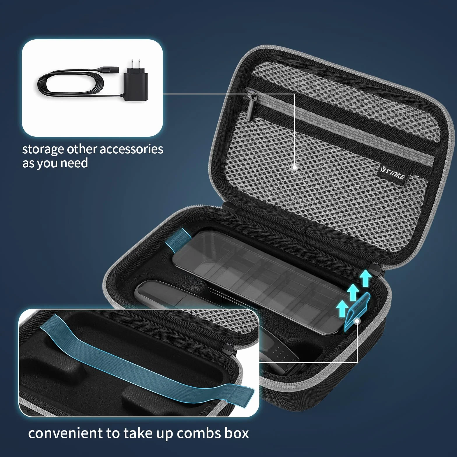 Yinke Custodia per Philips One Blade Face QP2520, QP2630, QP2530, QP2620 rasoio regolabarba, Custodia Protettiva Rigida per il Trasporto in Viaggio