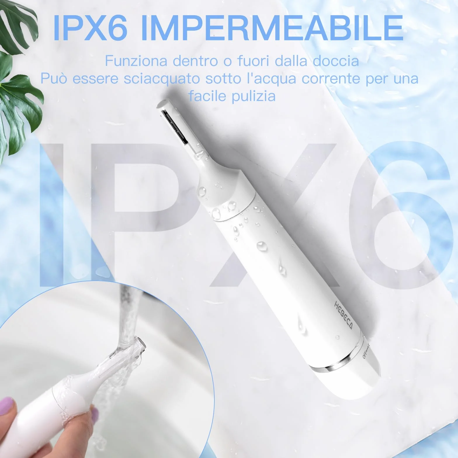 Rasoio Elettrico Donna 3 in 1 Epilatore Viso Portatile Sopracciglia Tagliapeli Naso Orecchie Ricaricabile Impermeabile