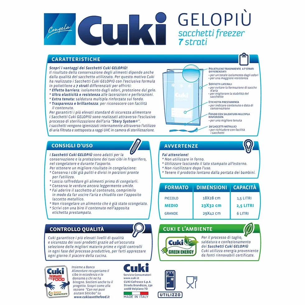 Cuki Sacchetti Gelo Grandi 29x42 30 Pz