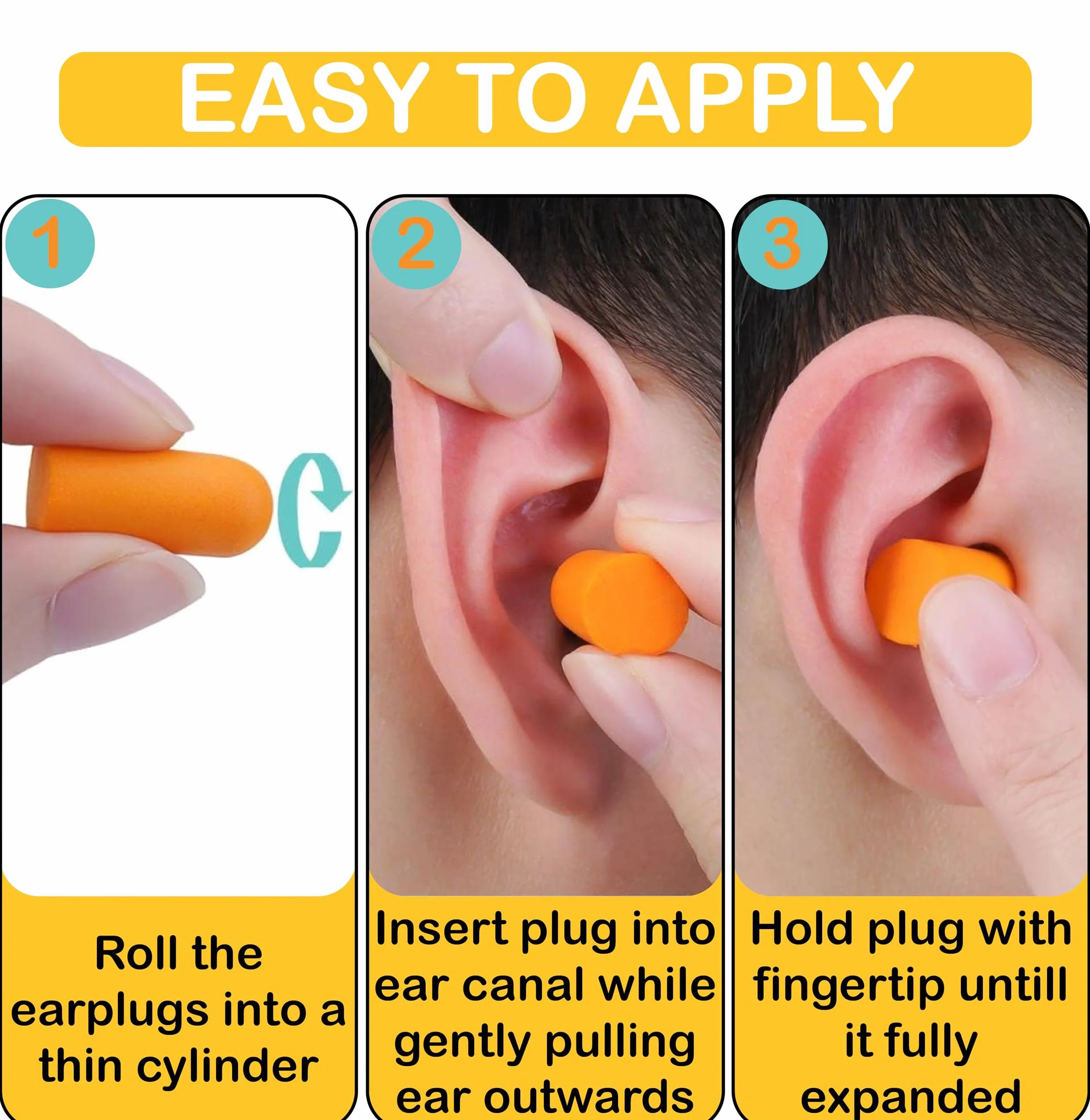 Dpm tapes - 1100 Earplugs - Tappi per le Orecchie per ogni uso quotidiano in schiuma – Per Dormire, Lavorare, Russare, Forare, Studiare, Smerigliare, Levigare, Saldare, Arancione (20)