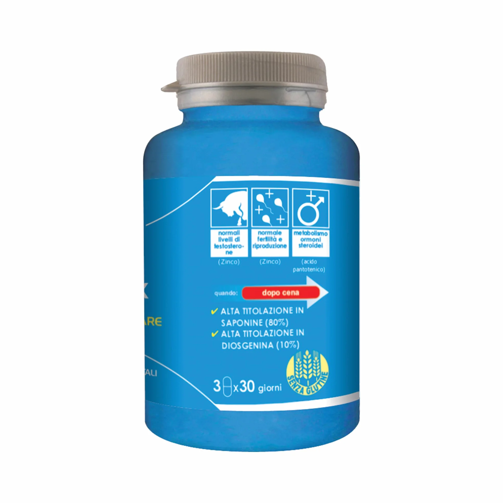 Testo Max - Integratore Per Forza, Potenza, Vigore – Stimola La Produzione Naturale Di Testosterone – Con Tribulus terrestris, Discorea, Fieno Greco, Zinco, Magnesio - 90 Capsule - Ultimate Italia