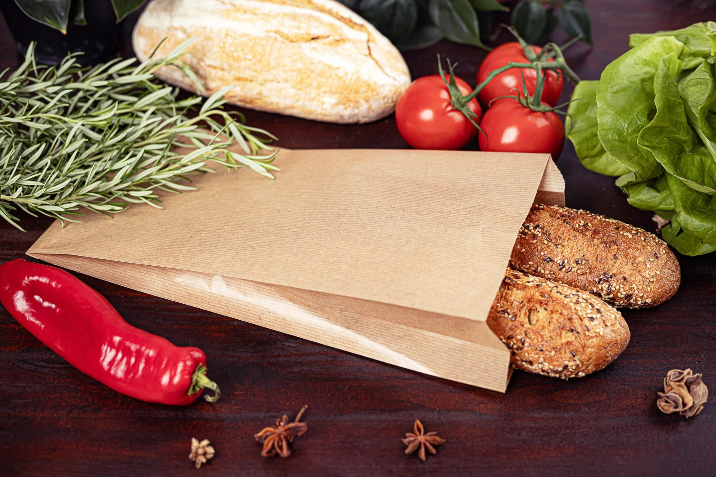 Sacchetti di Carta Kraft Marroni 12x4,5x21 cm 1000 Pz Sacchetto Regalo Alimenti