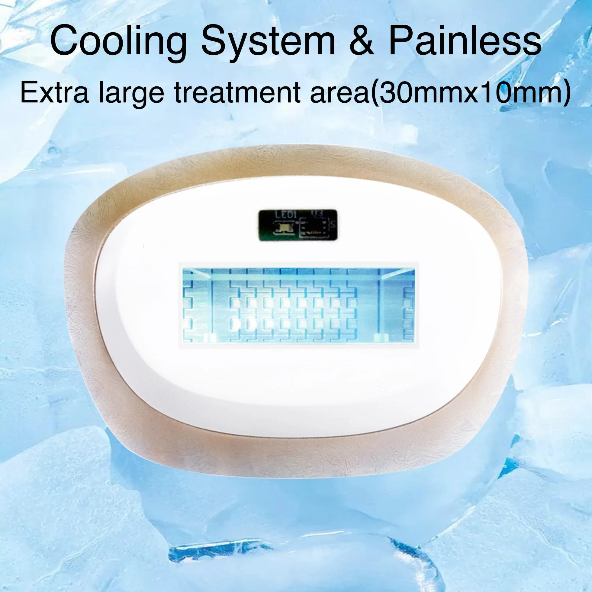 DermRays Depilazione laser a diodi 810 nm per donne e uomini, V4S per tinto 1-5, dispositivo per uso domestico approvato dalla FDA, sistema di depilazione ICE-Cooling, grandangolo