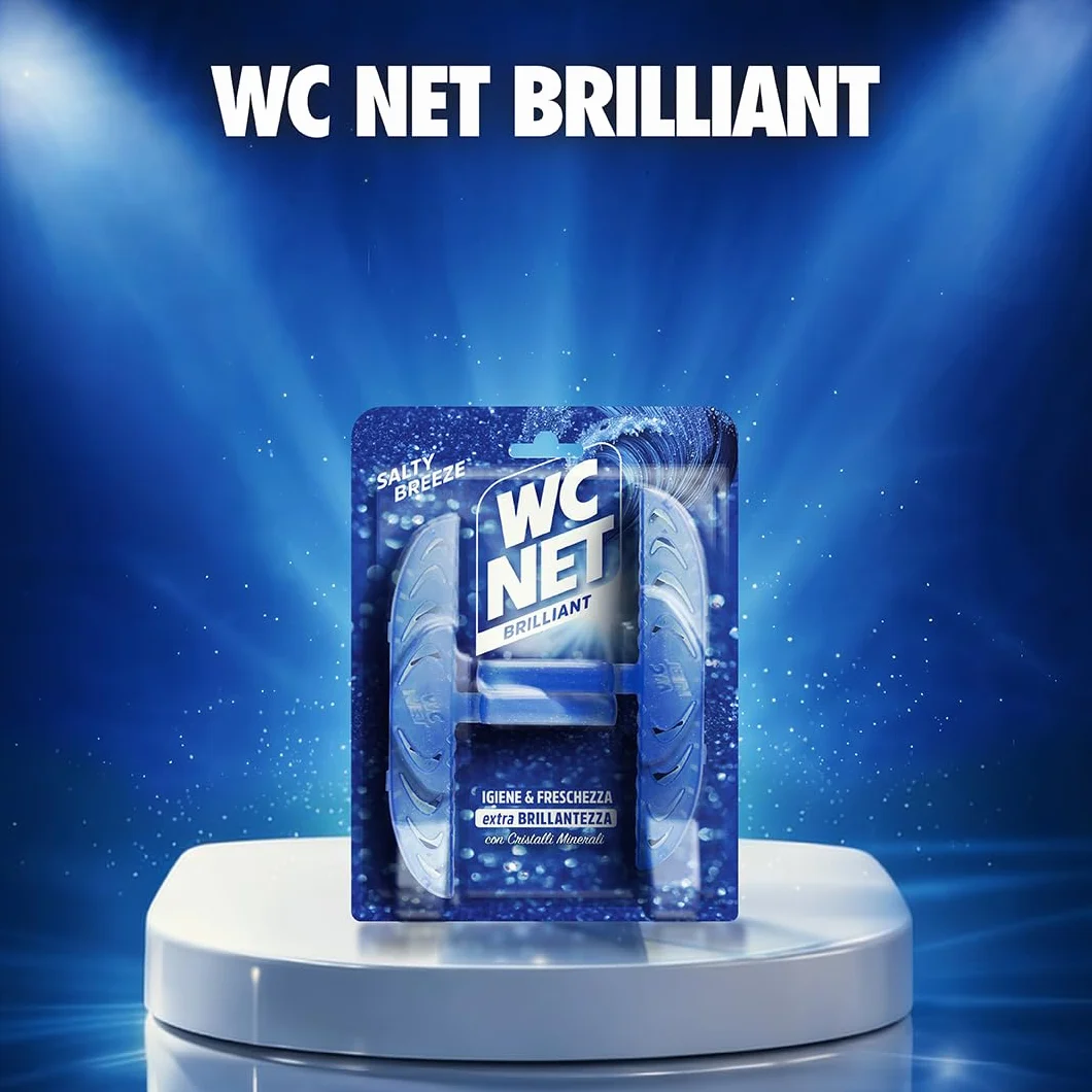 Detergente Igienizzante Solido per Wc Tavoletta Brilliant Salty Breeze 2 Pezzi