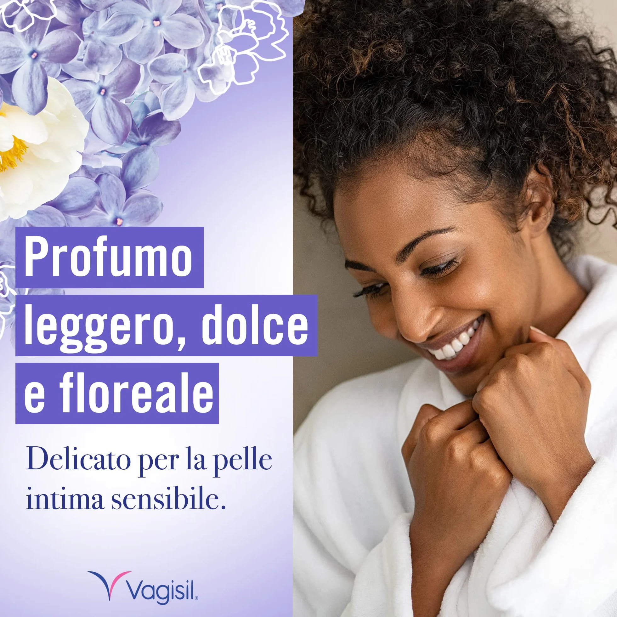 Vagisil Detergente Intimo Donna Essenza Delicata Al Lillà Di Primavera, Igiene Intima, Senza Sapone, 250 ml