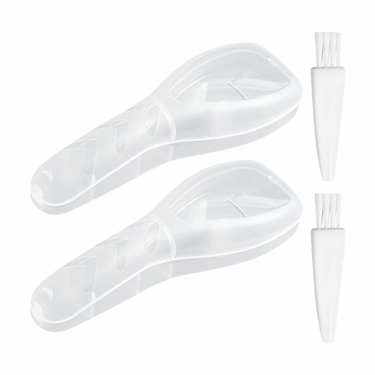 Custodia Da Barba Trasparente Impermeabile Da 2 Pezzi E Pennelli Da 2 Pezzi, Custodia Da Barba Portatile, Custodia Antipolvere Per Rasoi