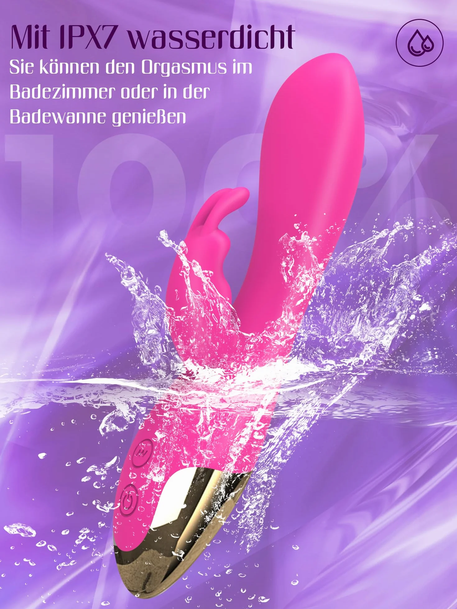 HIVEFUN Giocattoli Sessuali per Donne Vibratore per Coniglio Solo, Donna Dildo Vibratori Erotici Clitoride anale E Stimolazione Del Punto G Giocattoli, 10 Vibrazioni per Donne Vibratori per Coppie
