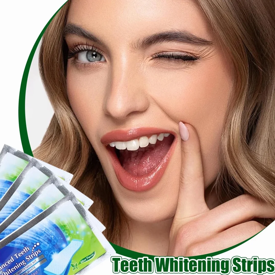 28 Strisce Sbiancanti Denti Professionale, Sbiancamento Denti Professionale, Strips Whitening per Sbiancamento, Delicate e Rapide, Rimuove le Macchie Profonde