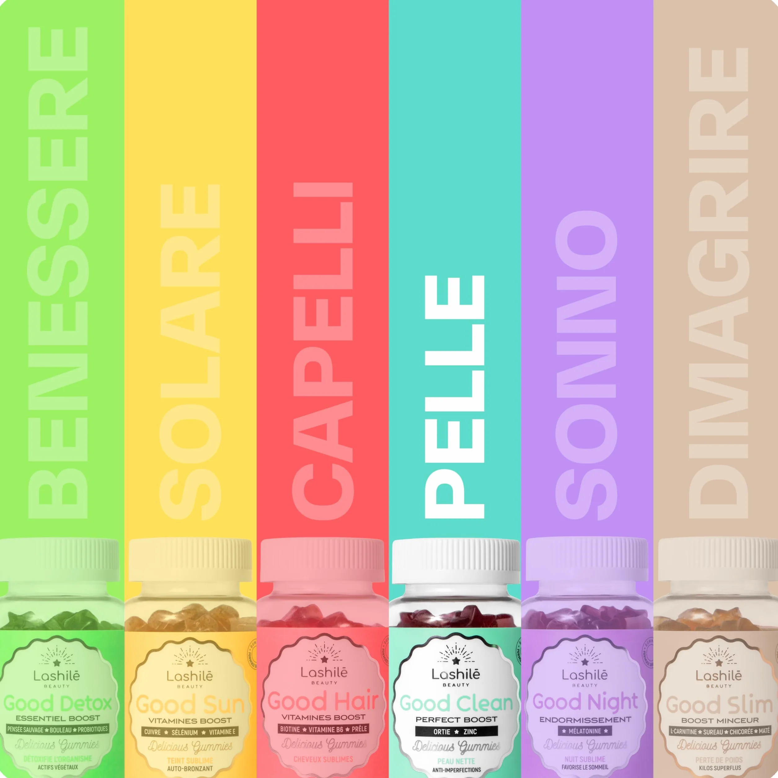Lashilé Beauty Integratore Alimentare Anti-Acne 120 Gummies Pelle Netta Bardana Ortica Zinco