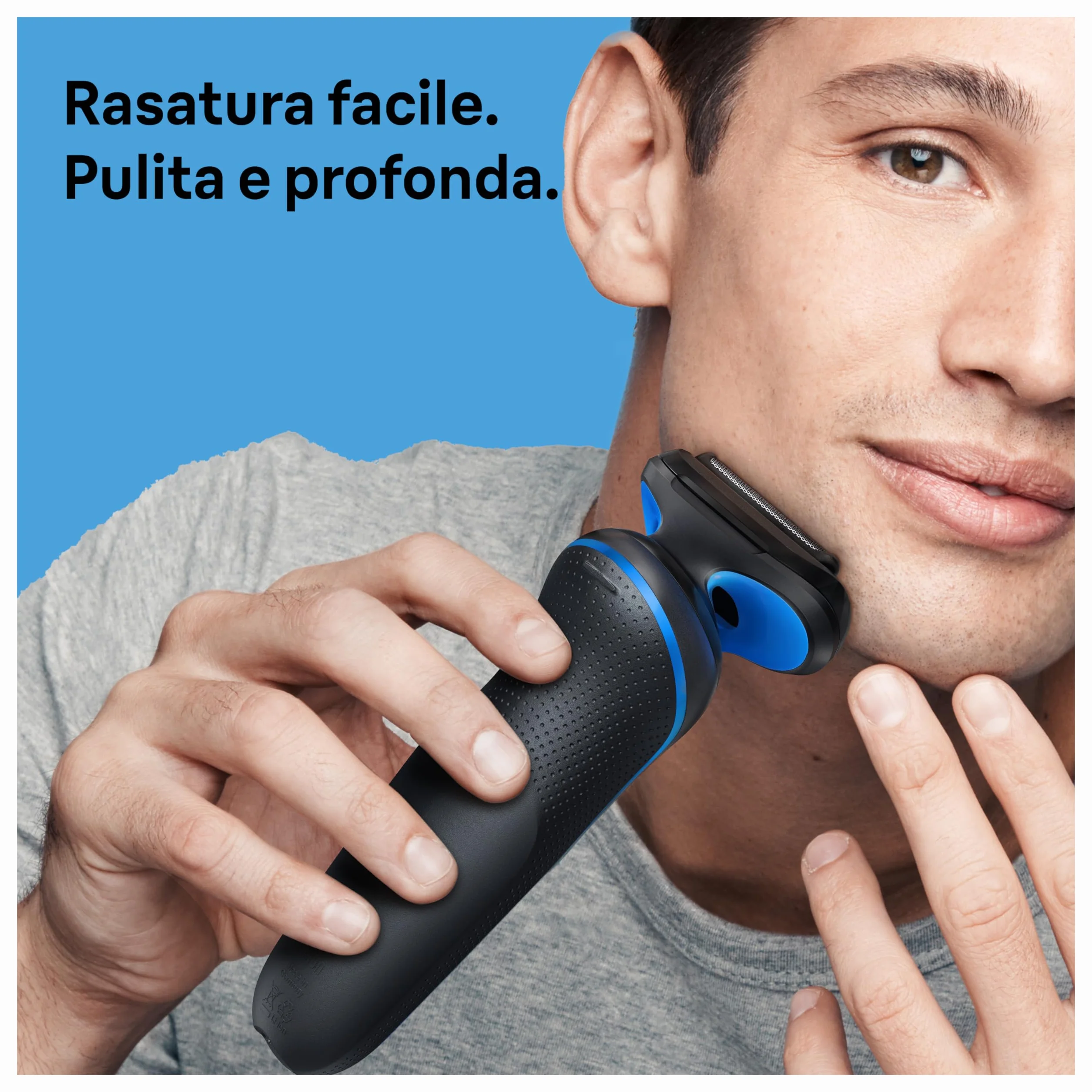 Braun Series 5 Regolabarba Uomo Rasoio Elettrico Barba Wet&Dry Ricaricabile Razor 51-B1200s Blu
