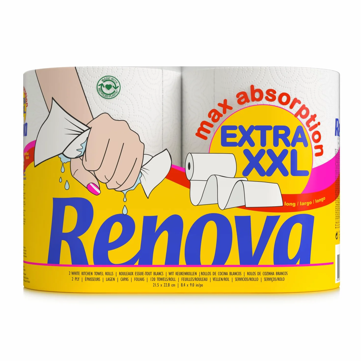 Renova Rotoli da cucina Maxi Absorption Extra XXL 2 rotoli formato triplo