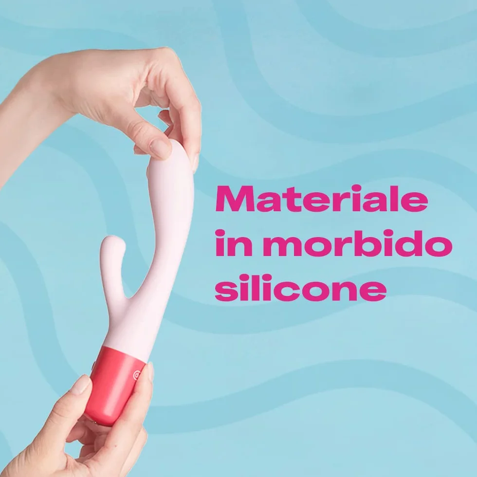 Durex Play Maxi Fun, Sex Toy, Massaggiatore Rabbit a Doppia Estremità, Vibratore per Stimolazione Combinata di Vagina e Clitoride, Waterproof