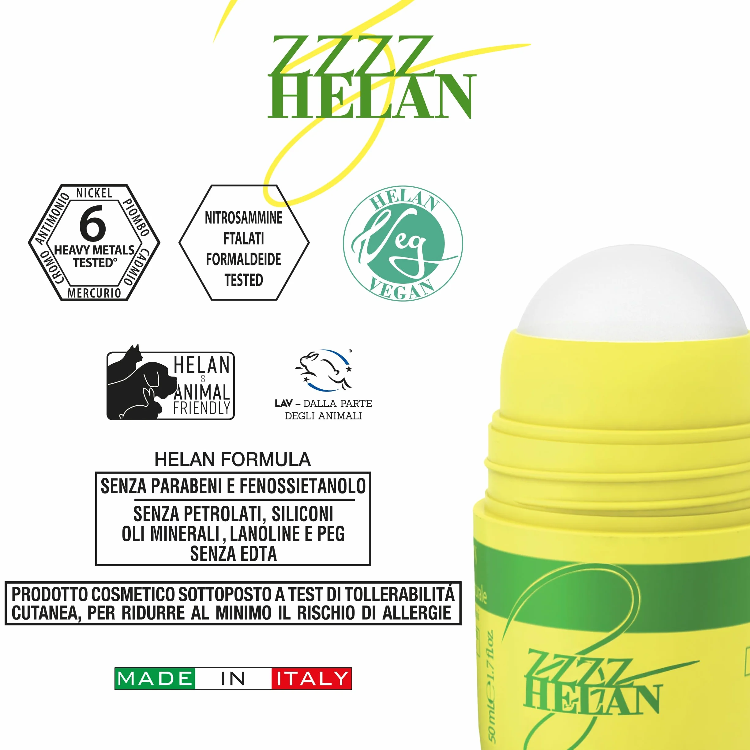 Helan Gel Roll-On Protezione Bambini e Neonati 100 ml - Made in Italy