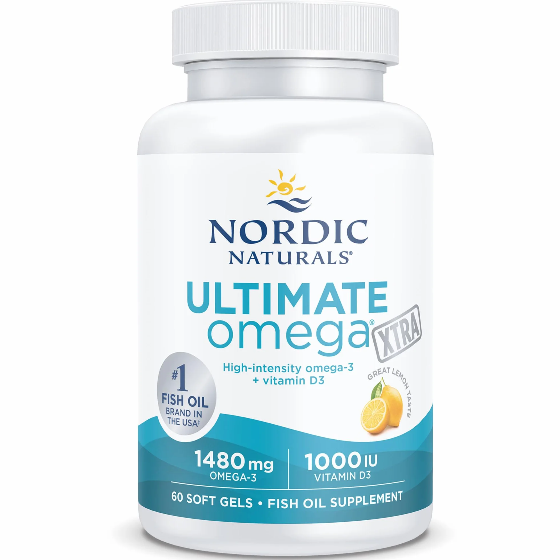 Nordic Naturals Ultimate Omega Xtra 1480 mg EPA DHA Vitamina D3 60 Capsule morbide