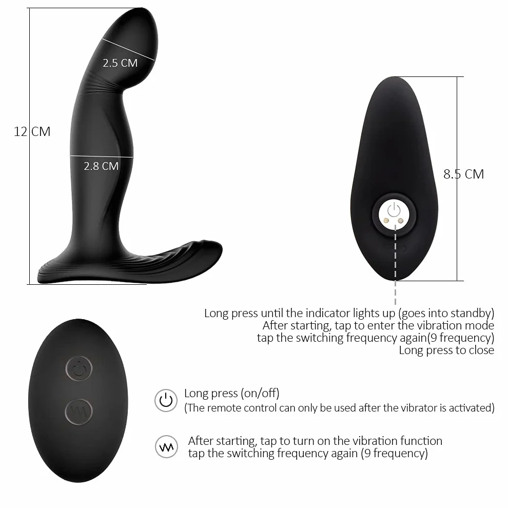 -STUKE Vîbrạtórẹ Stimolａtore Próstatａ Ｍassaaaiａtore Uomo Elettrico, Bútt Plúg Anａlè 𝑫A 𝑫Onna Ｖībràntè Ġａy Silicone, Vîbratorí Sěssò Anａlì per 𝑫Onna Princìpiante Puntò Ġ con